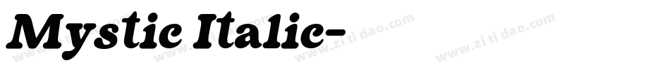Mystic Italic字体转换